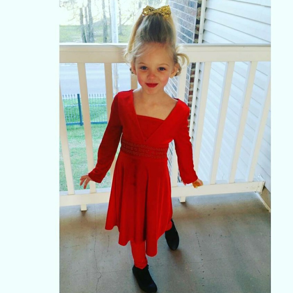 Red dress costume for Cindy Lou Who